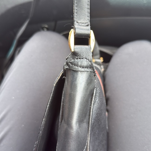 Authentic Gucci GG Vintage Ophidia Sherry Crossbody Bag Leather Black Purse Tote - Picture 2 of 6